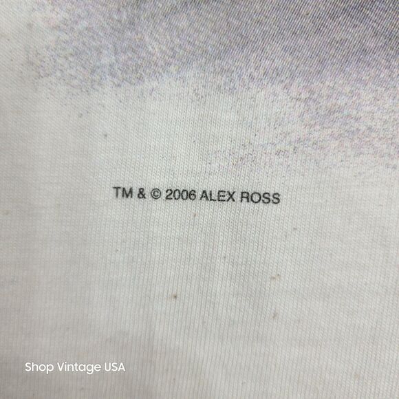 2006 George Bush Kissing Bill Clinton by Alex Ross Graphitti T-Shirt Medium Rare - Picture 3 of 16